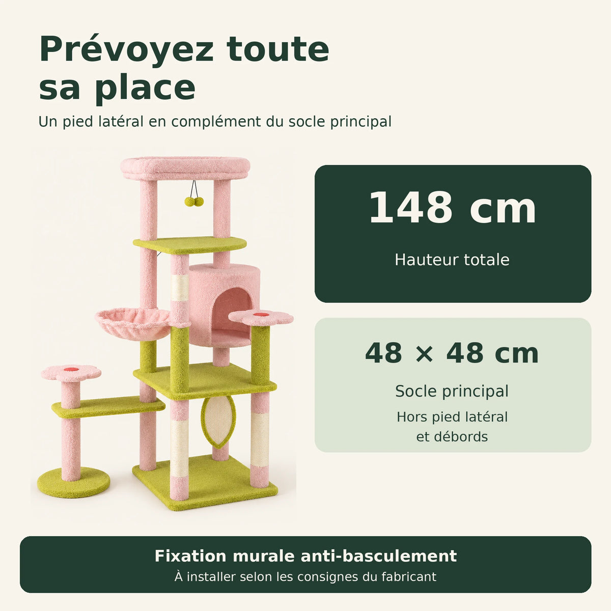 Flora — XL · Rose et vert