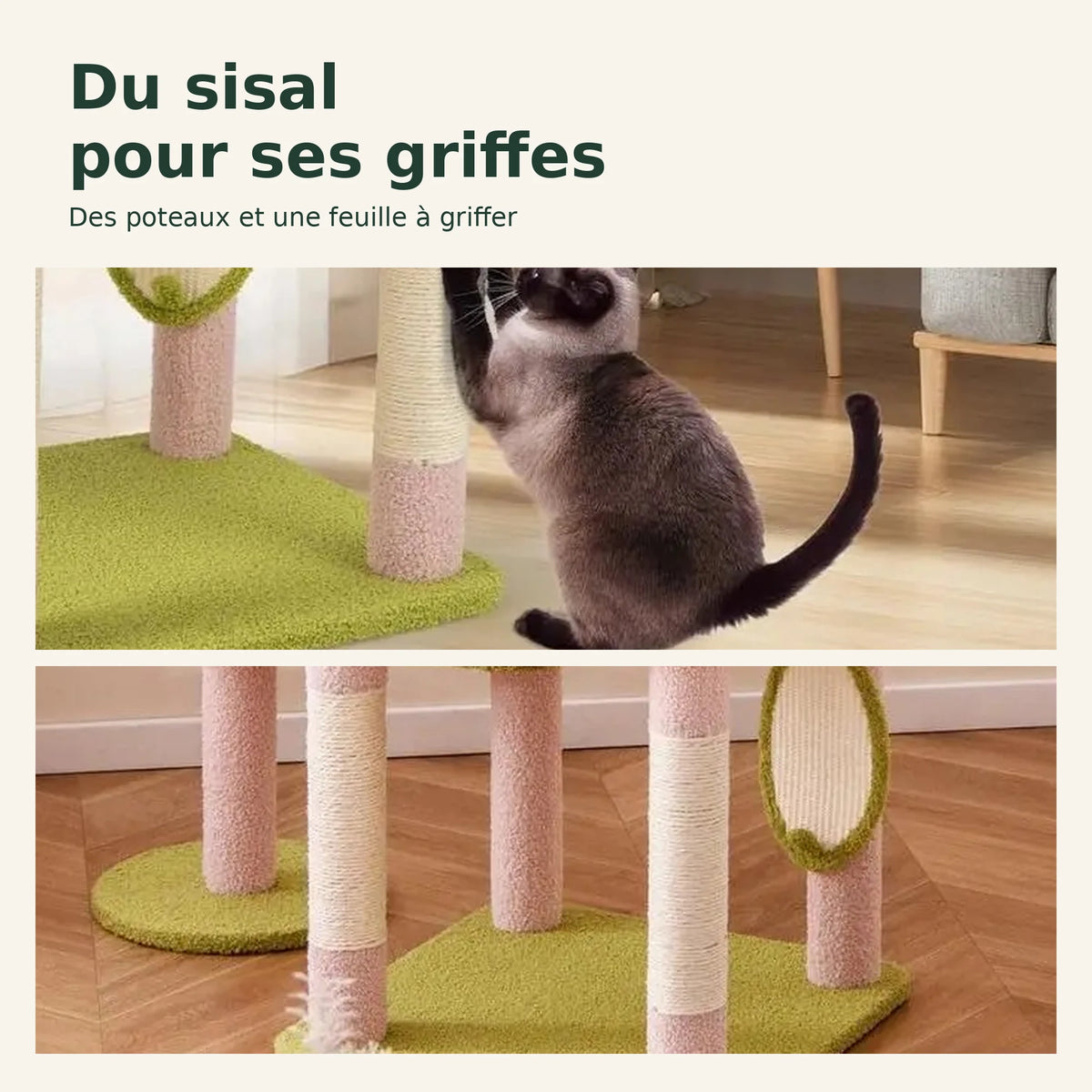Flora — XL · Rose et vert