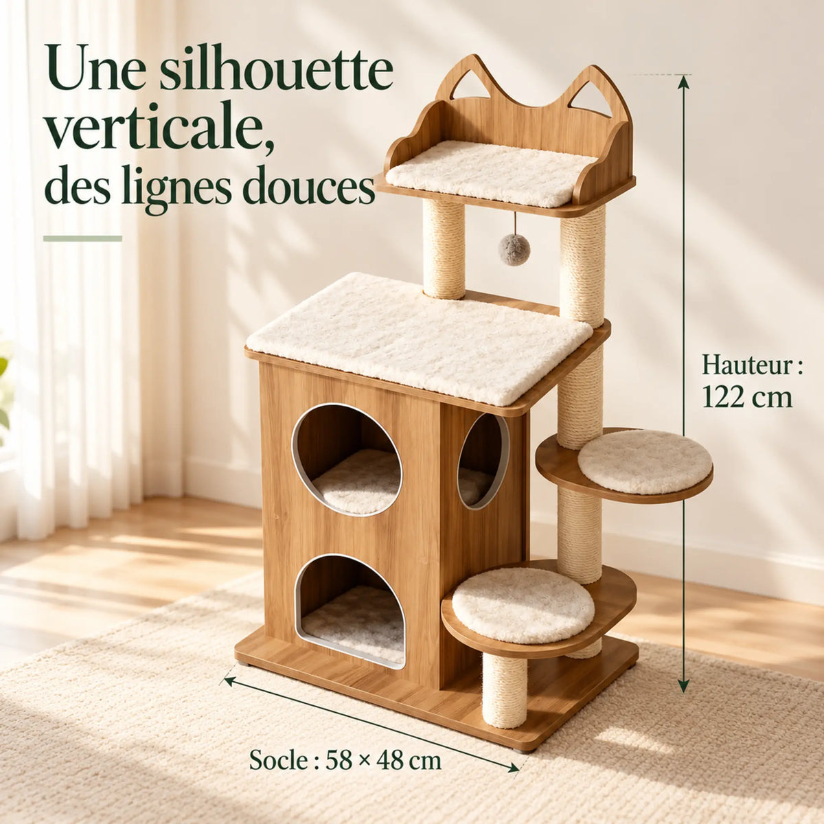 Alcôve — XL · Bois clair & Crème