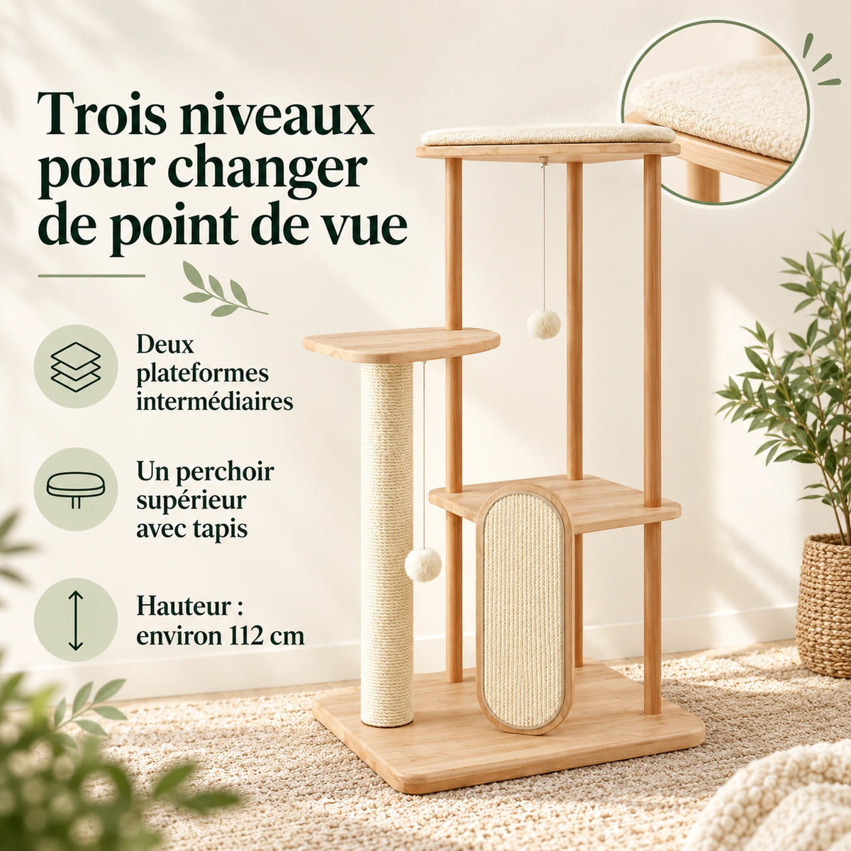 Épure — L · Bois clair & Écru