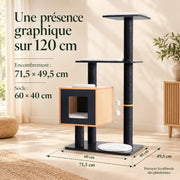 Équinoxe — XL · Noir & Bois clair
